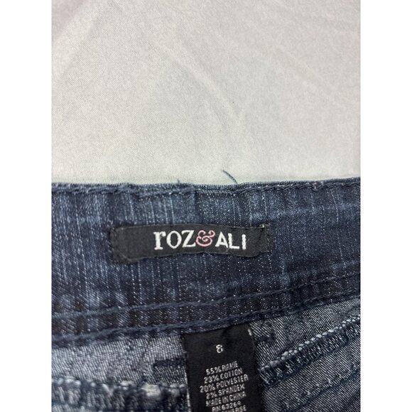 Roz & Ali Womens Skinny Jeans Size 8 Dark Wash Blue Cotton Blend - Picture 4 of 4